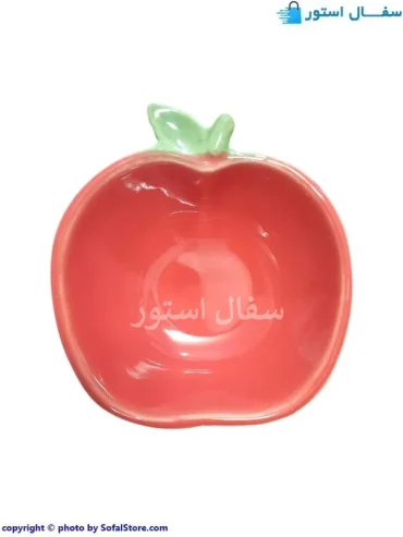 ظرف سفالی طرح سیب
